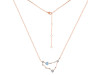 Capricorn Zodiac Star Constellation Aquamarine & White Topaz Necklace AQM-RDN-489.