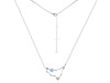 Capricorn Zodiac Star Constellation Aquamarine & White Topaz Necklace AQM-RDN-489.