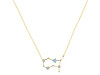 Gemini Zodiac Star Constellation Aquamarine & White Topaz Necklace AQM-RDN-490.