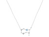 Gemini Zodiac Star Constellation Aquamarine & White Topaz Necklace AQM-RDN-490.
