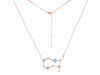Gemini Zodiac Star Constellation Aquamarine & White Topaz Necklace AQM-RDN-490.