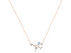 Virgo Zodiac Star Constellation Aquamarine & White Topaz Necklace AQM-RDN-491.