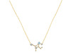 Virgo Zodiac Star Constellation Aquamarine & White Topaz Necklace AQM-RDN-491.