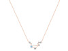 Libra Zodiac Star Constellation Aquamarine & White Topaz Necklace AQM-RDN-494.