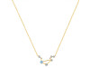 Libra Zodiac Star Constellation Aquamarine & White Topaz Necklace AQM-RDN-494.