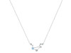 Libra Zodiac Star Constellation Aquamarine & White Topaz Necklace AQM-RDN-494.