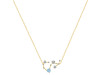 Scorpio Zodiac Star Constellation Aquamarine & White Topaz Necklace AQM-RDN-495.