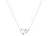 Scorpio Zodiac Star Constellation Aquamarine & White Topaz Necklace AQM-RDN-495.