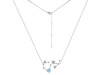 Scorpio Zodiac Star Constellation Aquamarine & White Topaz Necklace AQM-RDN-495.