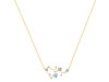 Sagittarius Zodiac Star Constellation Aquamarine & White Topaz Necklace AQM-RDN-496.