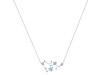 Sagittarius Zodiac Star Constellation Aquamarine & White Topaz Necklace AQM-RDN-496.
