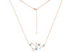 Sagittarius Zodiac Star Constellation Aquamarine & White Topaz Necklace AQM-RDN-496.