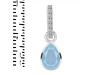 Aquamarine & White Topaz Pendant AQM-RDP-779-CZ-LOOP.