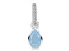Aquamarine & White Topaz Pendant AQM-RDP-779-CZ-LOOP.