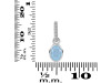 Aquamarine & White Topaz Pendant AQM-RDP-780-CZ-LOOP.