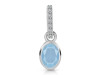 Aquamarine & White Topaz Pendant AQM-RDP-780-CZ-LOOP.