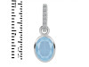 Aquamarine & White Topaz Pendant AQM-RDP-792-CZ-LOOP.