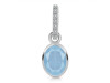 Aquamarine & White Topaz Pendant AQM-RDP-792-CZ-LOOP.