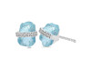 Aquamarine Raw Crystal & White Topaz Stud Earring AQM-RE-381.