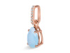 Aquamarine & White Topaz Pendant AQM-RP-76.