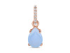 Aquamarine & White Topaz Pendant AQM-RP-76.