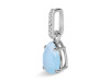 Aquamarine & White Topaz Pendant AQM-RP-76.