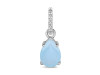 Aquamarine & White Topaz Pendant AQM-RP-76.