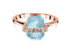 Aquamarine Raw Crystal & White Topaz Ring AQM-RR-381.
