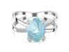 Aquamarine Raw Crystal & White Topaz Ring AQM-RR-382.