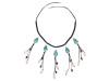 Turquoise/Rose Quartz/Tiger Eye Beaded Necklace BDD-12-1617