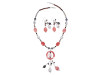 Cherry Agate/Pearl/Crystal Beaded  Jewelry Set BDD-12-1638