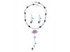 Amethyst/Crystal Beaded  Jewelry Set BDD-12-1646