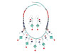 Turquoise/Lapis/Red Jasper Beaded  Jewelry Set BDD-12-1649