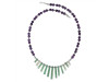 Green Aventurine/Amethyst Beaded Necklace BDD-12-1661