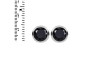 Black Tourmaline Stud Earring BLS-RDE-1426.
