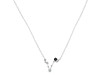 Pisces Zodiac Star Constellation Black Tourmaline & White Topaz Necklace BLS-RDN-387.