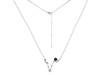 Pisces Zodiac Star Constellation Black Tourmaline & White Topaz Necklace BLS-RDN-387.