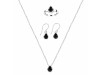  Black Tourmaline Jewelry Set BLS-RDN-410-RDE-995-RDR-4028.