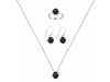  Black Tourmaline Jewelry Set BLS-RDN-456-RDE-998-RDR-1882.