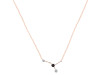 cancer Zodiac Star Constellation Black Tourmaline & White Topaz Necklace BLS-RDN-486.