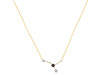 cancer Zodiac Star Constellation Black Tourmaline & White Topaz Necklace BLS-RDN-486.