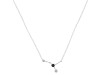 cancer Zodiac Star Constellation Black Tourmaline & White Topaz Necklace BLS-RDN-486.
