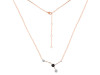 cancer Zodiac Star Constellation Black Tourmaline & White Topaz Necklace BLS-RDN-486.