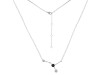 cancer Zodiac Star Constellation Black Tourmaline & White Topaz Necklace BLS-RDN-486.