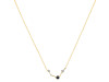 Aries Zodiac Star Constellation Black Tourmaline & White Topaz Necklace BLS-RDN-488.