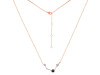 Aries Zodiac Star Constellation Black Tourmaline & White Topaz Necklace BLS-RDN-488.