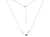 Aries Zodiac Star Constellation Black Tourmaline & White Topaz Necklace BLS-RDN-488.