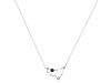 Capricorn Zodiac Star Constellation Black Tourmaline & White Topaz Necklace BLS-RDN-489.