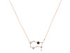 Gemini Zodiac Star Constellation Black Tourmaline & White Topaz Necklace BLS-RDN-490.