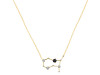 Gemini Zodiac Star Constellation Black Tourmaline & White Topaz Necklace BLS-RDN-490.